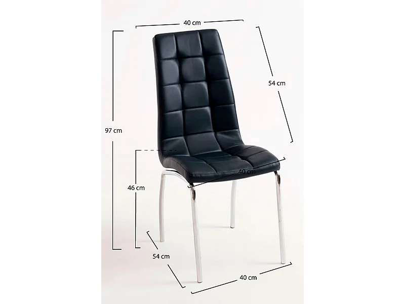 Sillas Comedor - Silla Liam - Negro