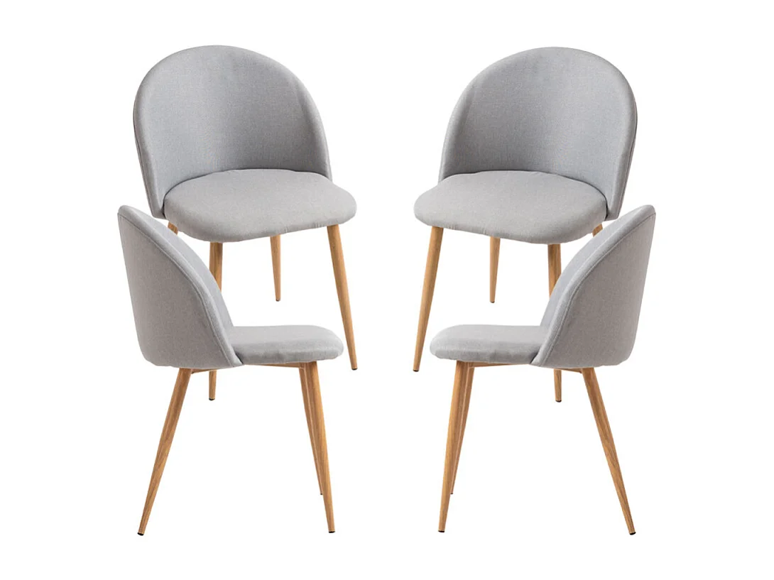 Packs Sillas Comedor - Pack 4 Sillas Vint Tela - Gris claro