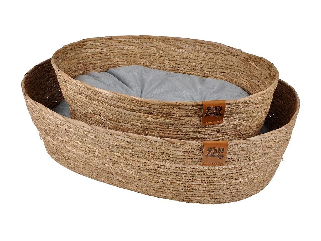 Lot de 2 Paniers pour Chien & Chat "Nomade" 57cm Naturel