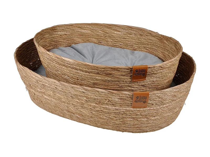 Lot de 2 Paniers pour Chien & Chat "Nomade" 57cm Naturel