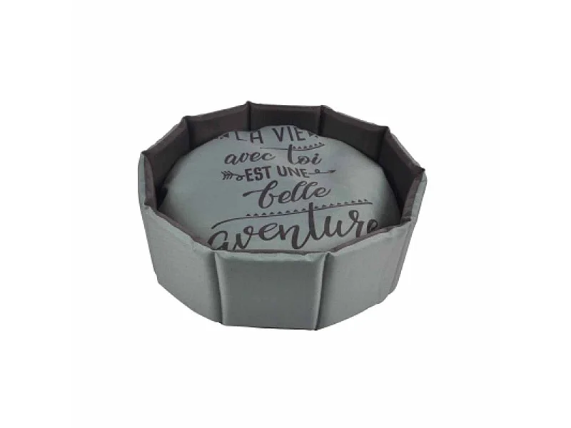 Panier Rond pour Chien & Chat "Wording" 48cm Vert