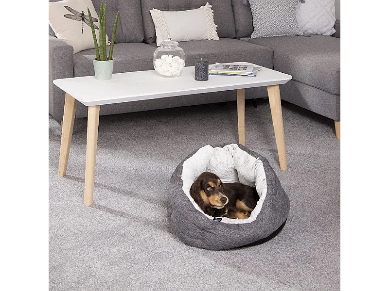 Panier Rond pour Chien & Chat "Cocoon" 50cm Anthracite