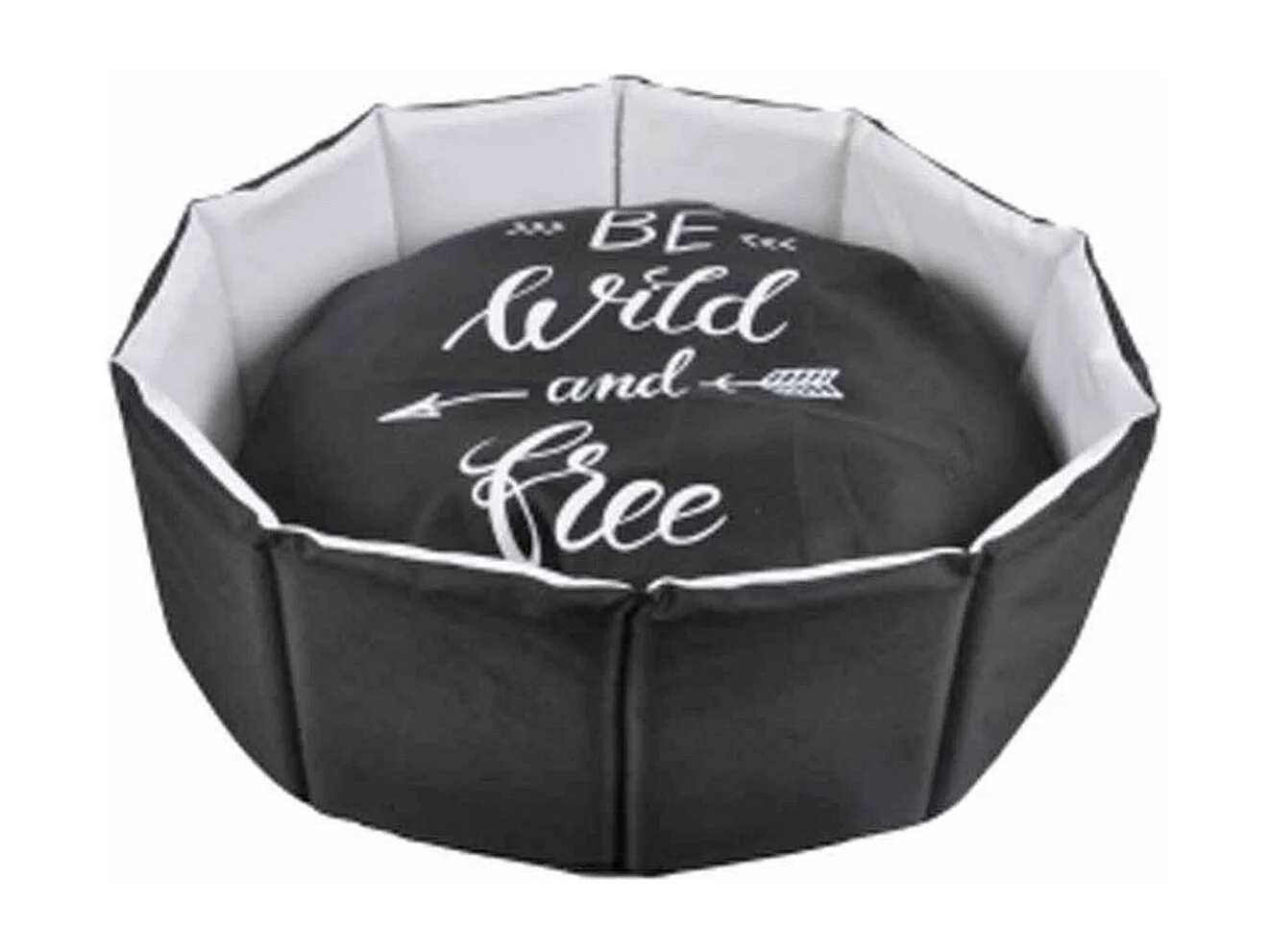 Panier pour Chien & Chat "Wording" 48cm Noir