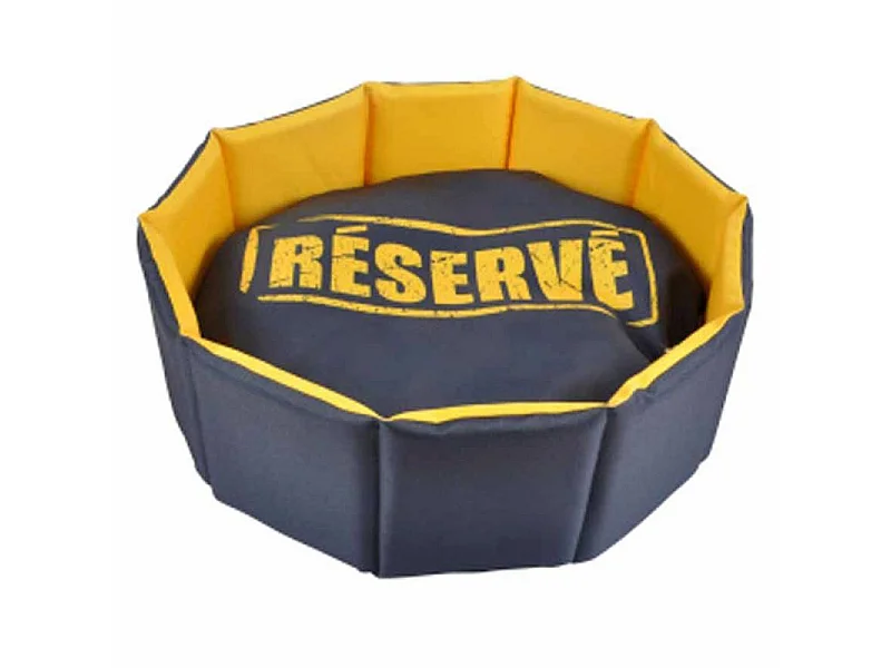 Panier Rond pour Chien & Chat "Réservé" 48cm Gris