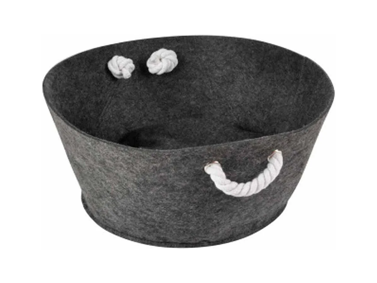 Panier pour Chien & Chat "Anses en Corde" 40cm Anthracite