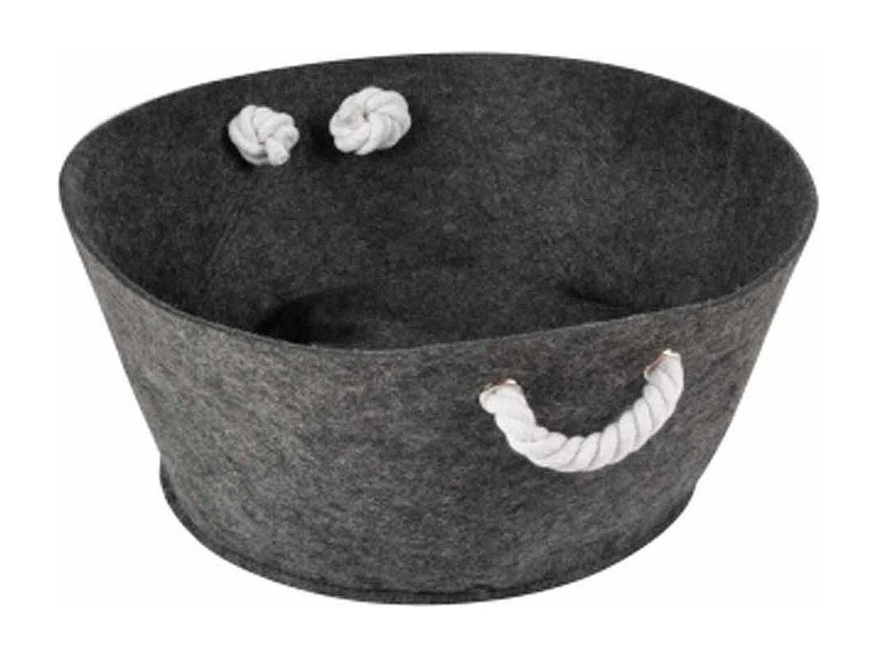 Panier pour Chien & Chat "Anses en Corde" 40cm Anthracite