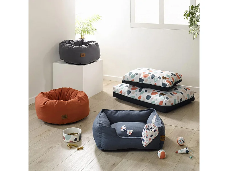 Panier pour Chien & Chat "Terrazzo" 75cm Bleu Indigo