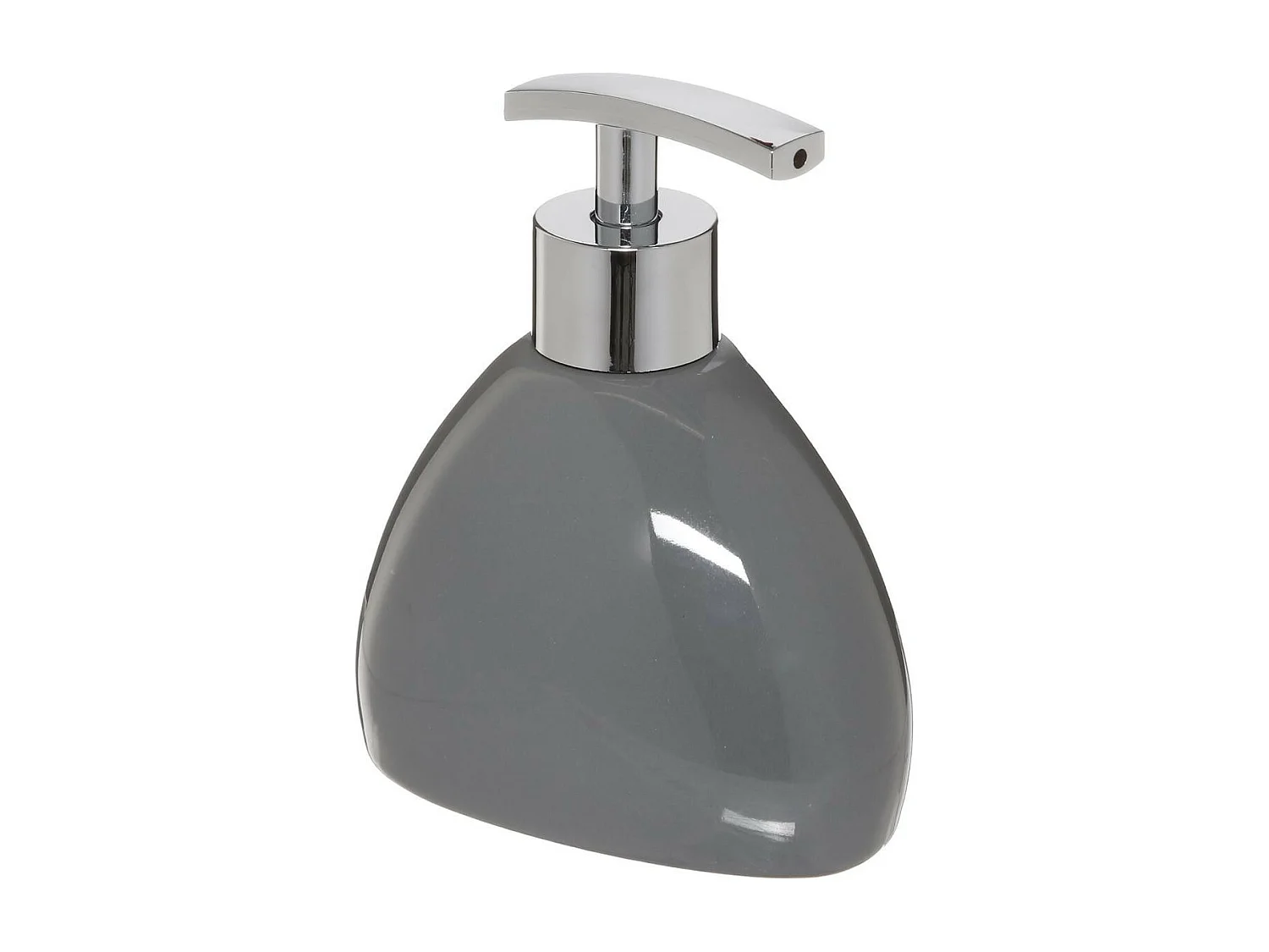 Distributeur de Savon "Galet" 14cm Gris