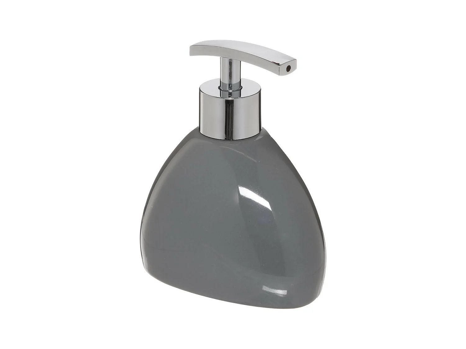 Distributeur de Savon "Galet" 14cm Gris