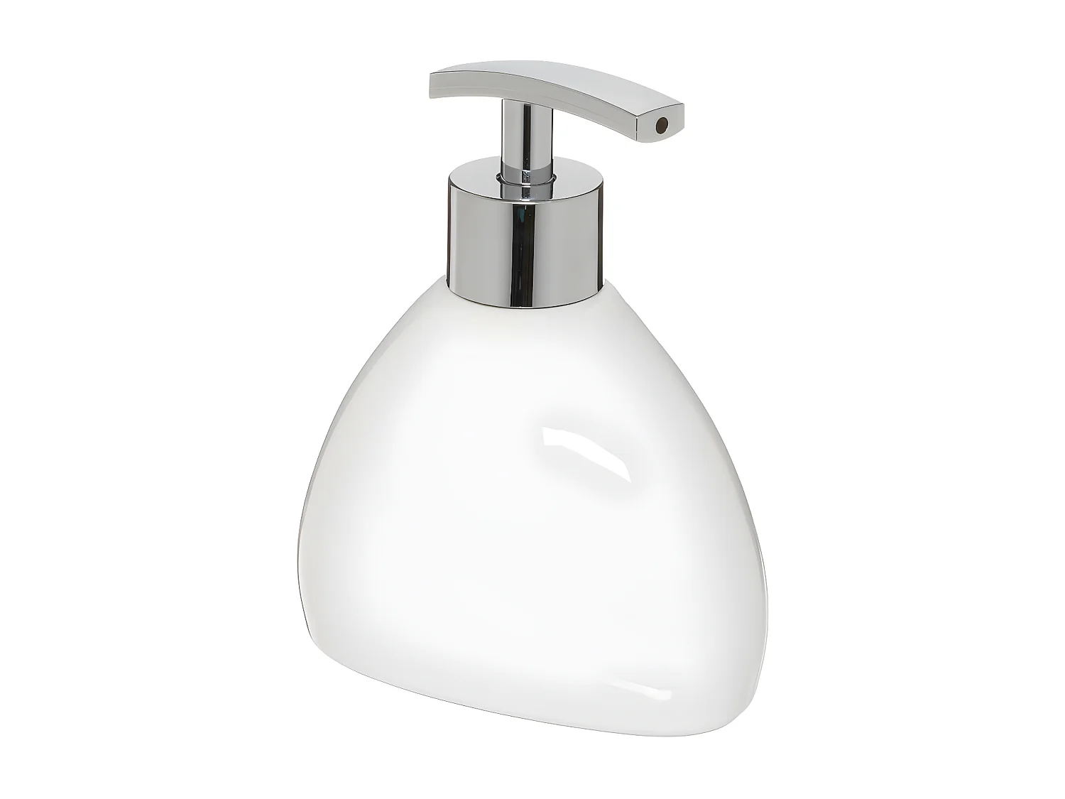 Distributeur de Savon "Galet" 14cm Blanc