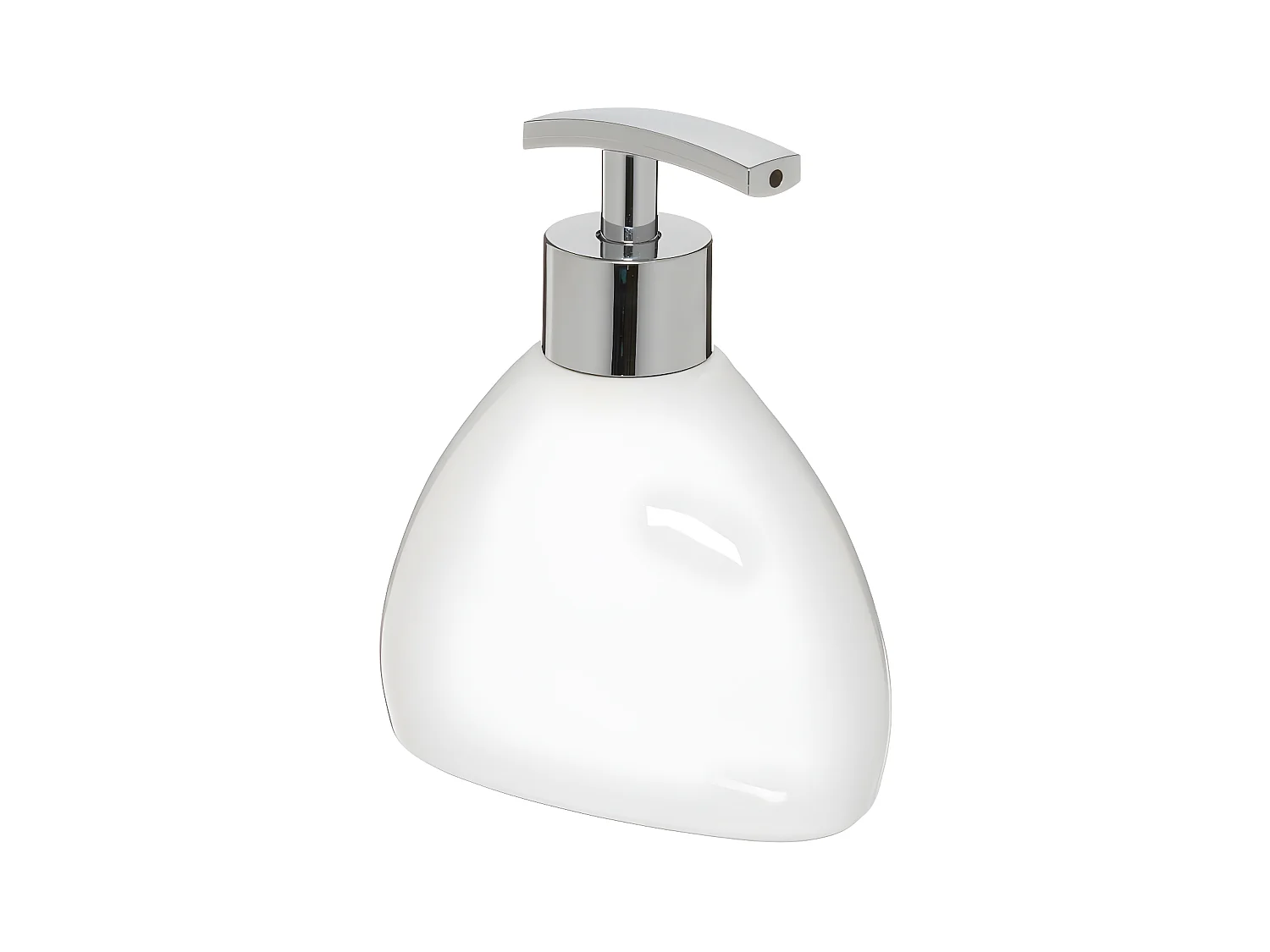 Distributeur de Savon "Galet" 14cm Blanc