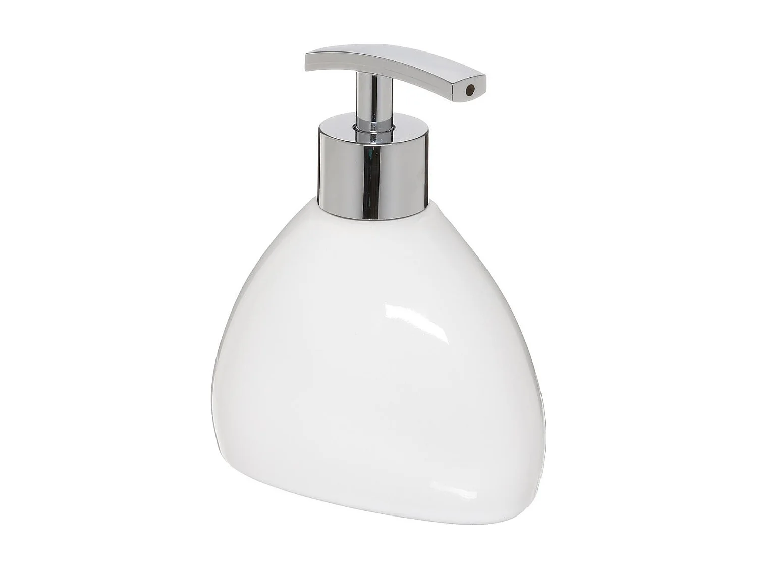Distributeur de Savon "Galet" 14cm Blanc