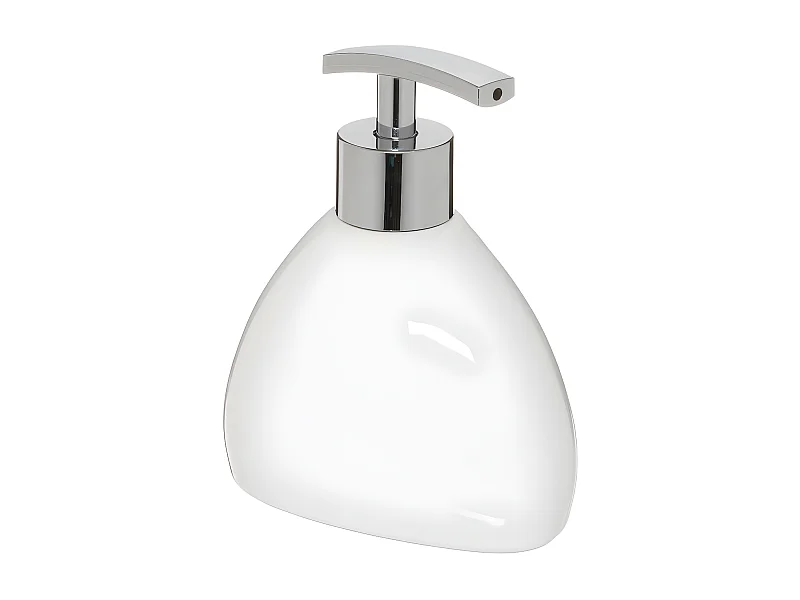Distributeur de Savon "Galet" 14cm Blanc