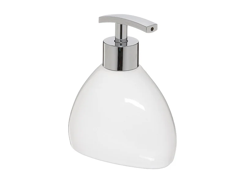 Distributeur de Savon "Galet" 14cm Blanc