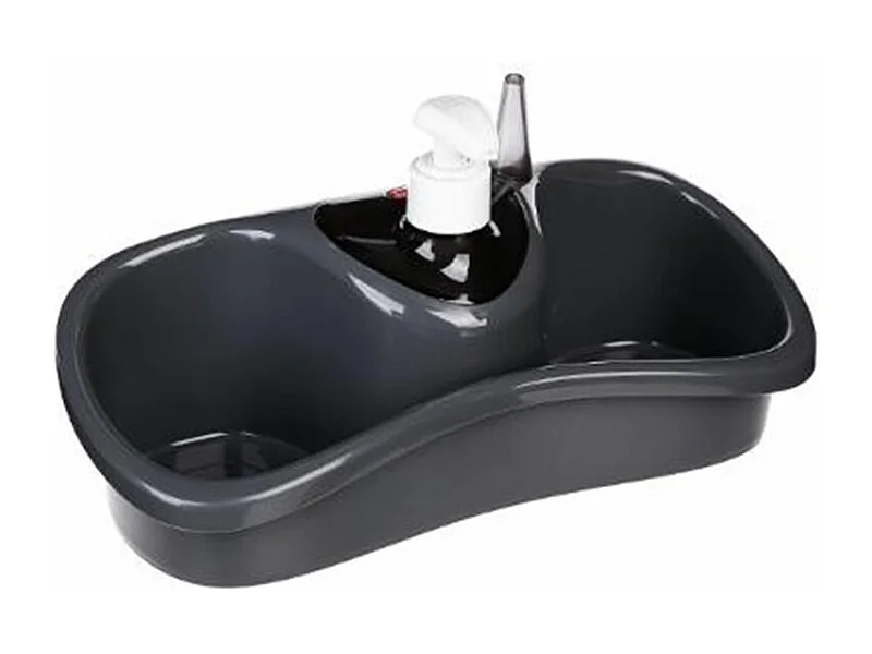 Distributeur de Savon & Porte Éponge "Spon" 25cm Gris