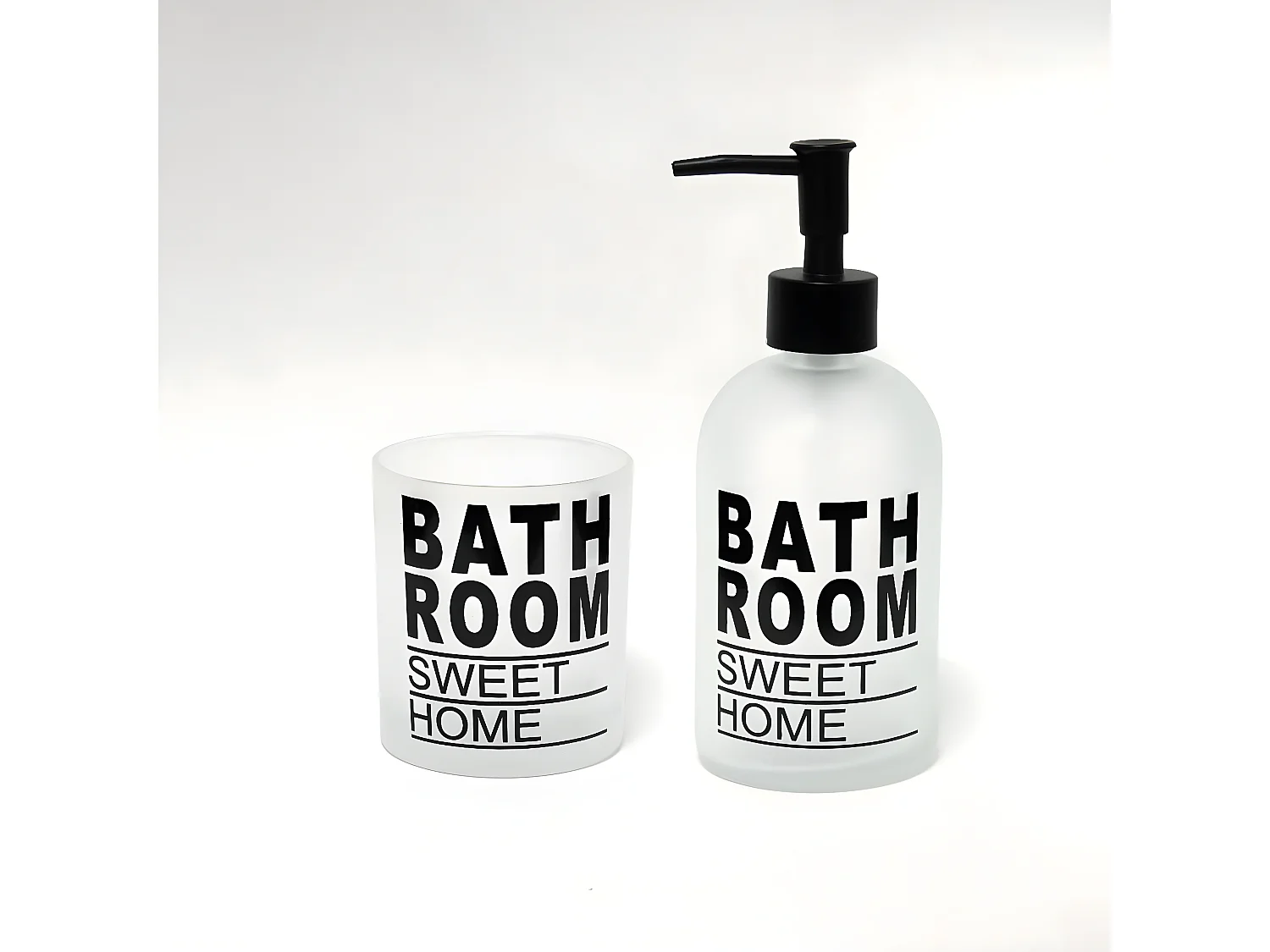 Distributeur de Savon en Verre "Glass" 19cm Gris