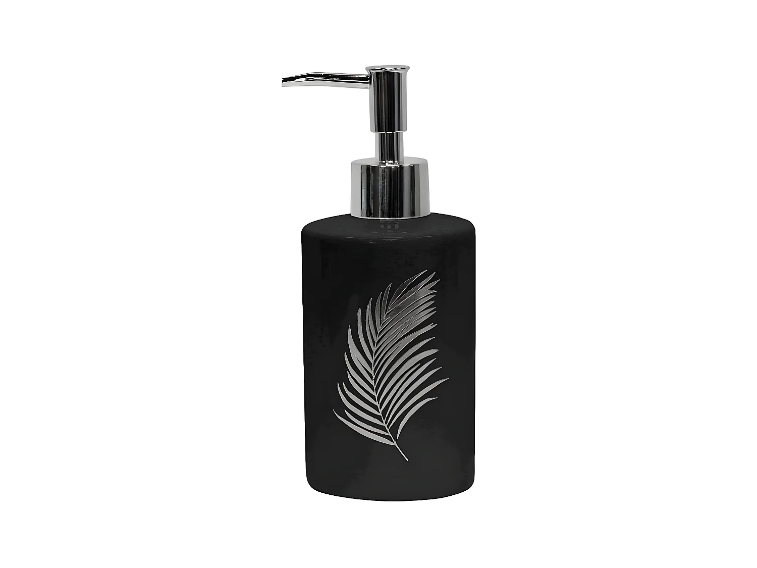 Distributeur de Savon Imprimé "Orbella" 17cm Noir & Argent