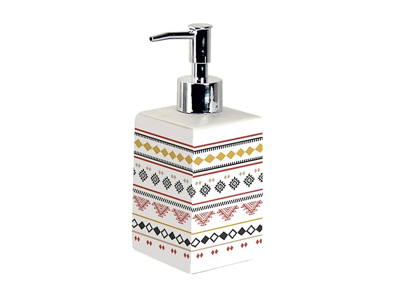 Distributeur de Savon Imprimé "Esteban" 17cm Blanc