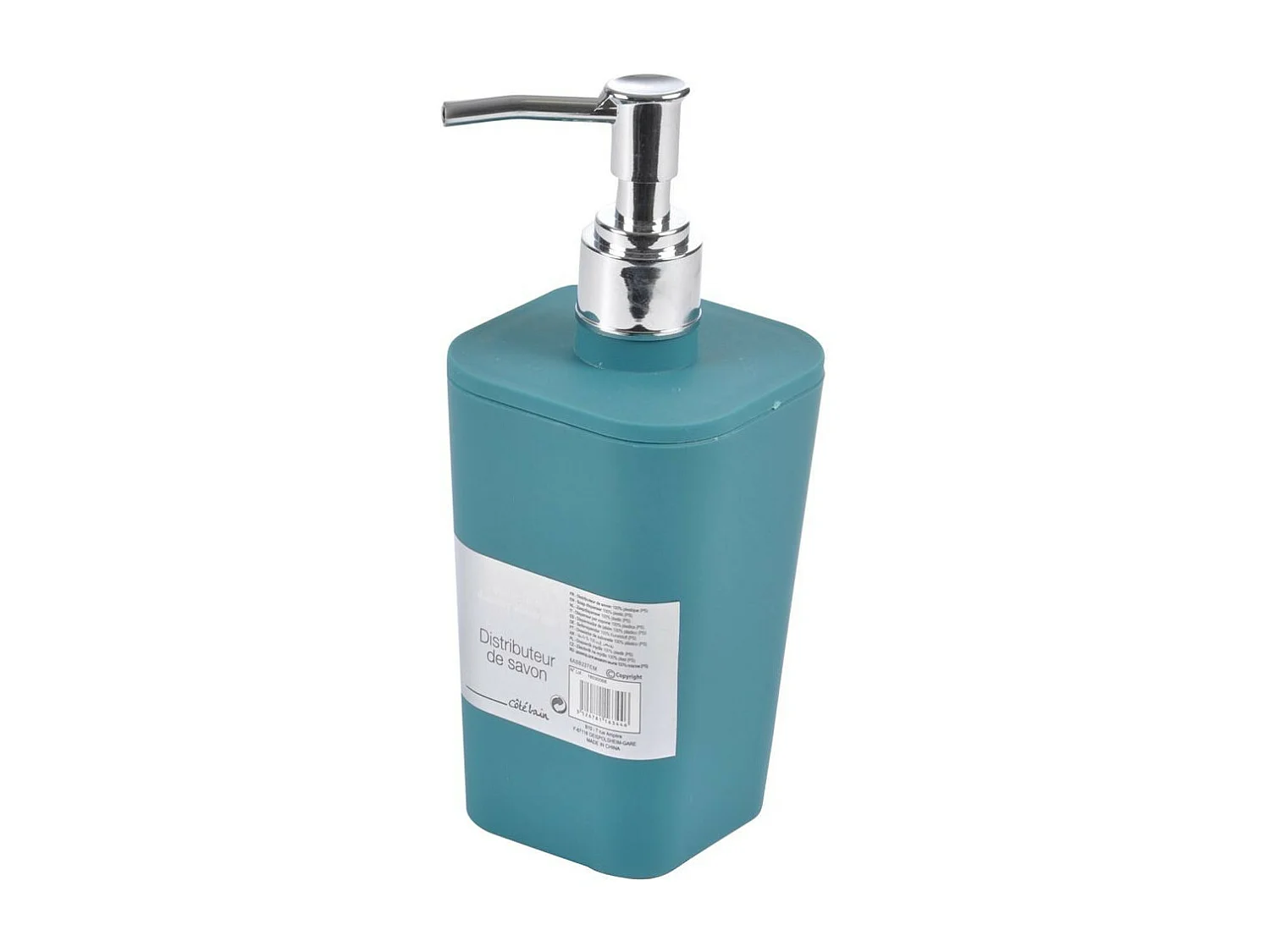 Distributeur de Savon Soft Touch "Vitamine II" 17cm Bleu Émeraude