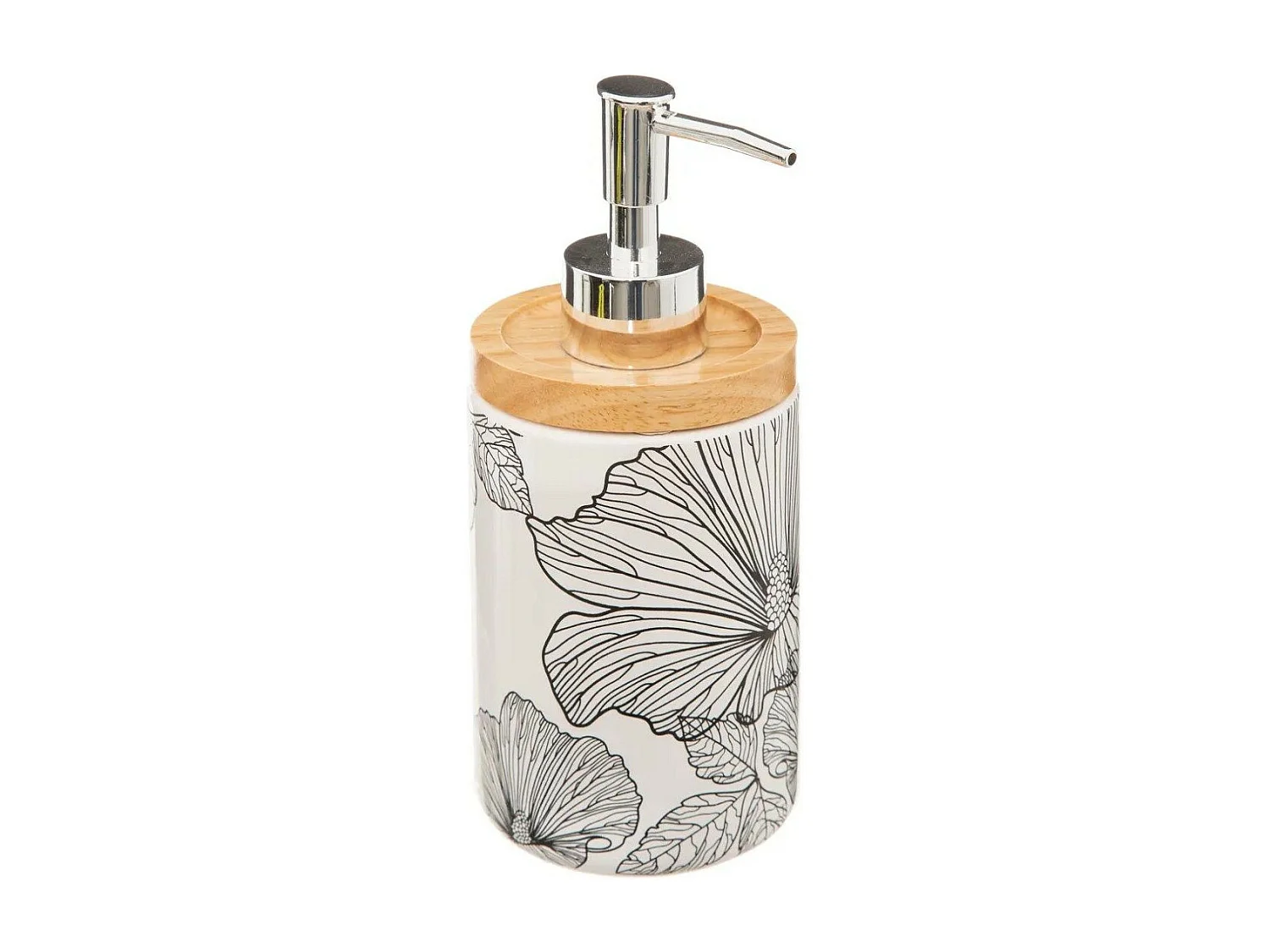 Distributeur de Savon "Blackflora" 18cm Blanc