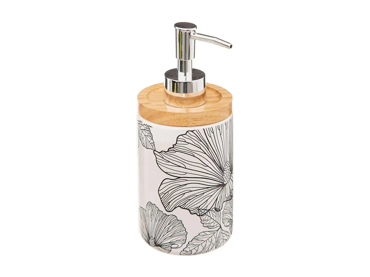 Distributeur de Savon "Blackflora" 18cm Blanc