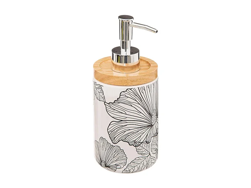 Distributeur de Savon "Blackflora" 18cm Blanc