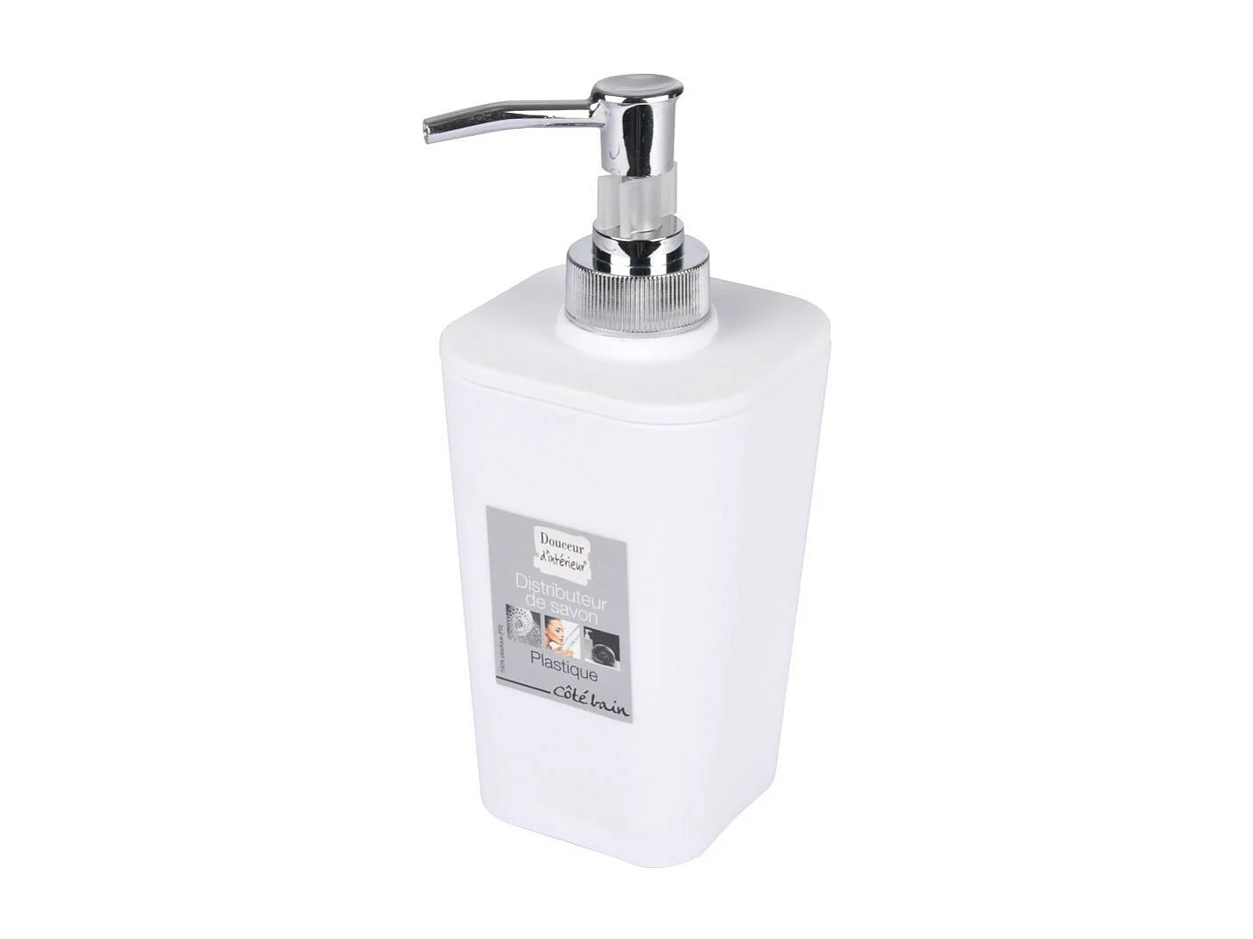 Distributeur de Savon Soft Touch "Vitamine II" 17cm Blanc