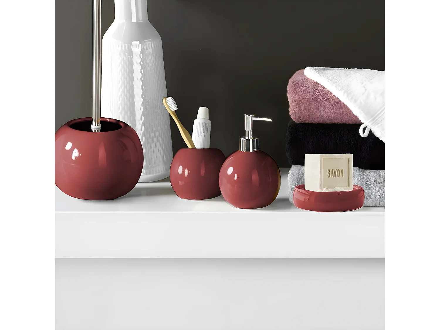 Distributeur de Savon "Bullea" 16cm Framboise