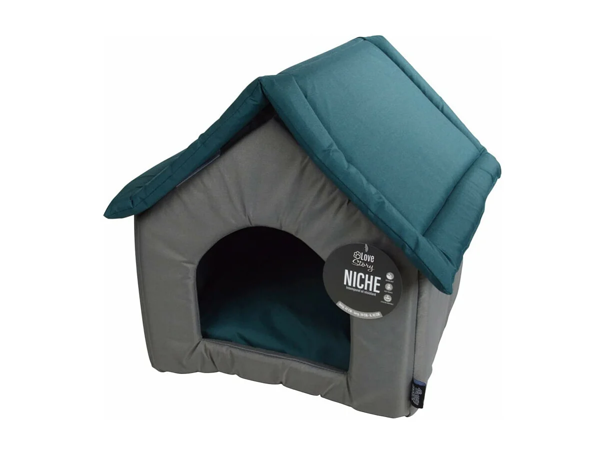 Niche pour Chien "Bicolore" 47cm Émeraude
