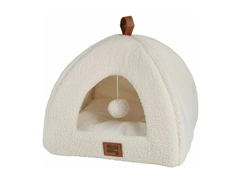 Tente pour Chat "Wooly" 38cm Écru