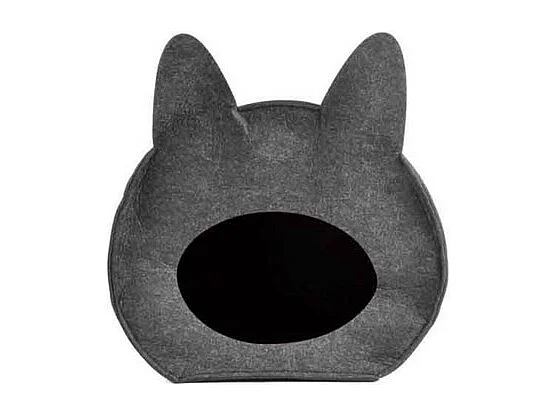 Niche pour Chat & Poignée "Feutrine" 40cm Anthracite