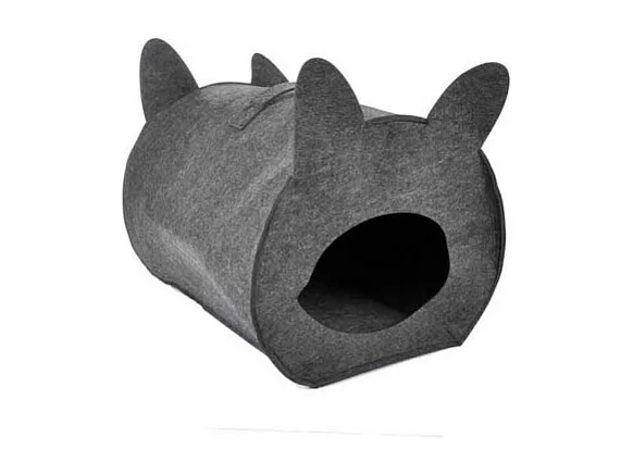 Niche pour Chat & Poignée "Feutrine" 40cm Anthracite