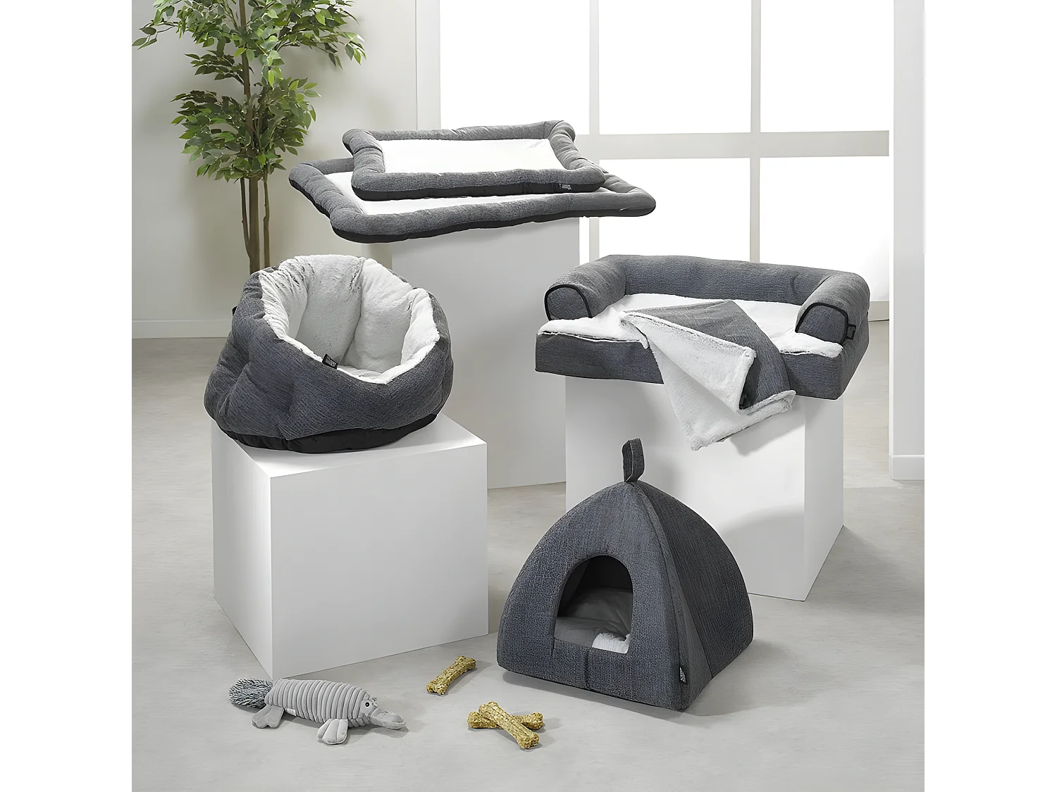 Niche pour Chien & Chat "Cocoon" 40cm Anthracite