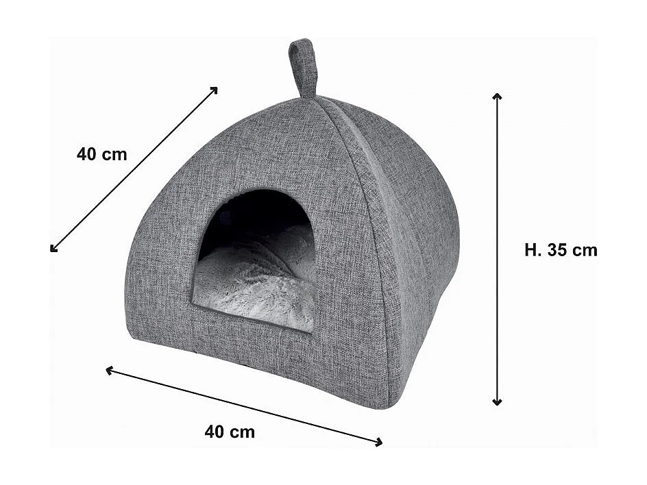 Niche pour Chien & Chat "Cocoon" 40cm Anthracite