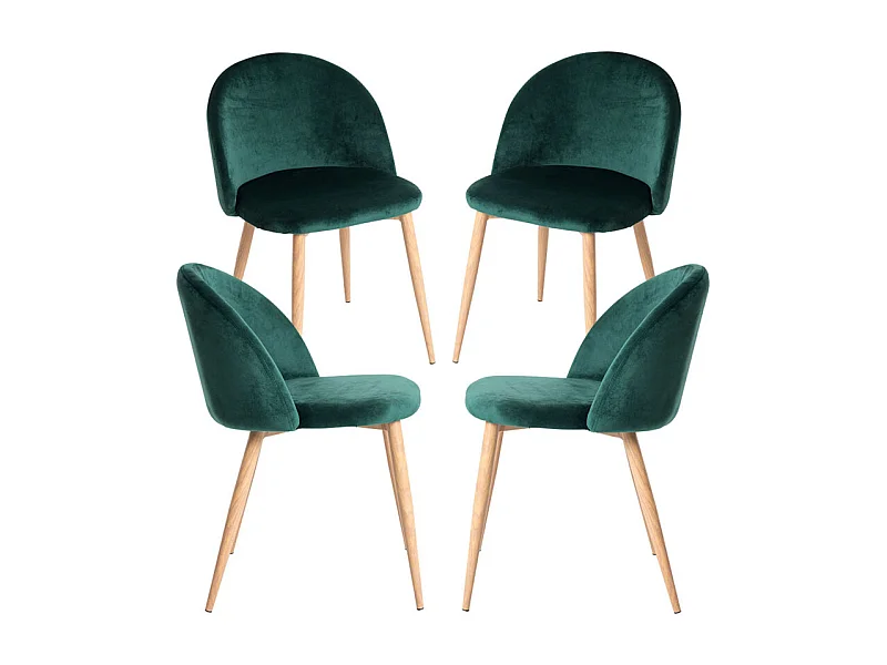 Packs Sillas Comedor - Pack 4 Sillas Vint Terciopelo - Verde