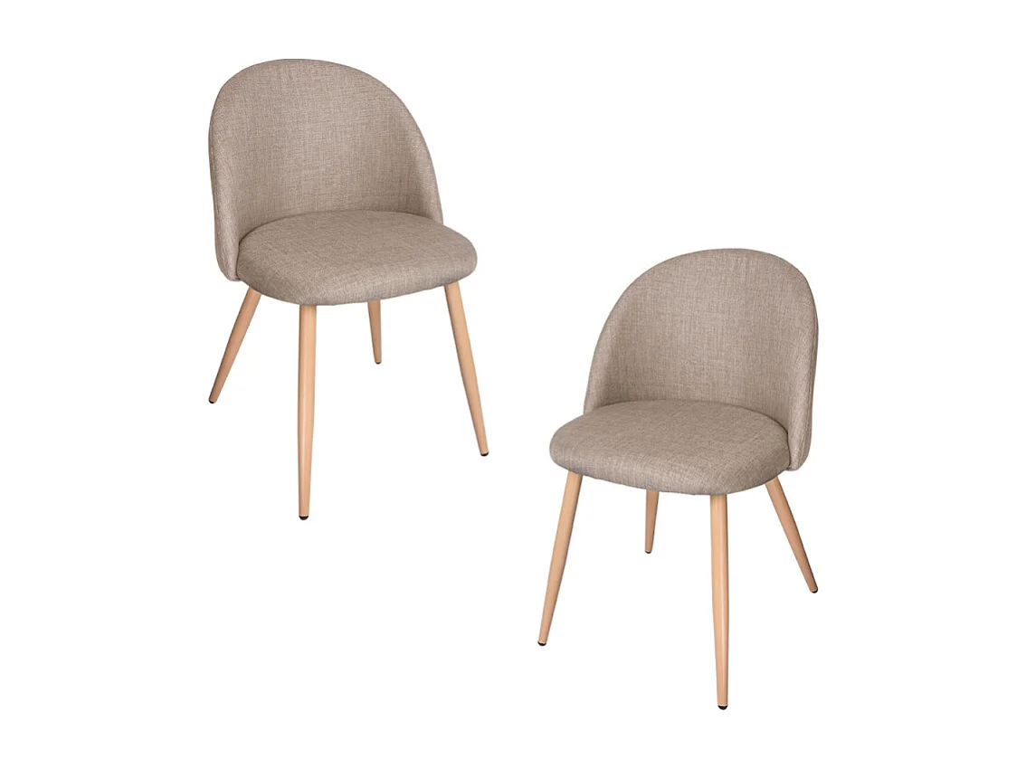 Packs Sillas Comedor - Pack 2 Sillas Vint Tela - Beige