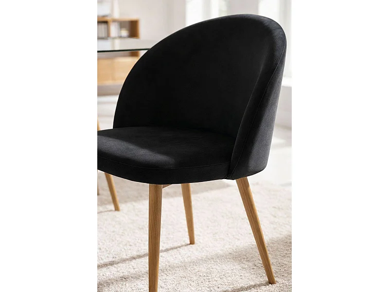 Packs Sillas Comedor - Pack 4 Sillas Vint Terciopelo - Negro