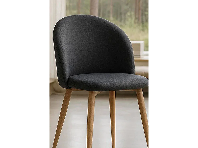 Sillas Comedor - Silla Vint Tela - Azul oscuro