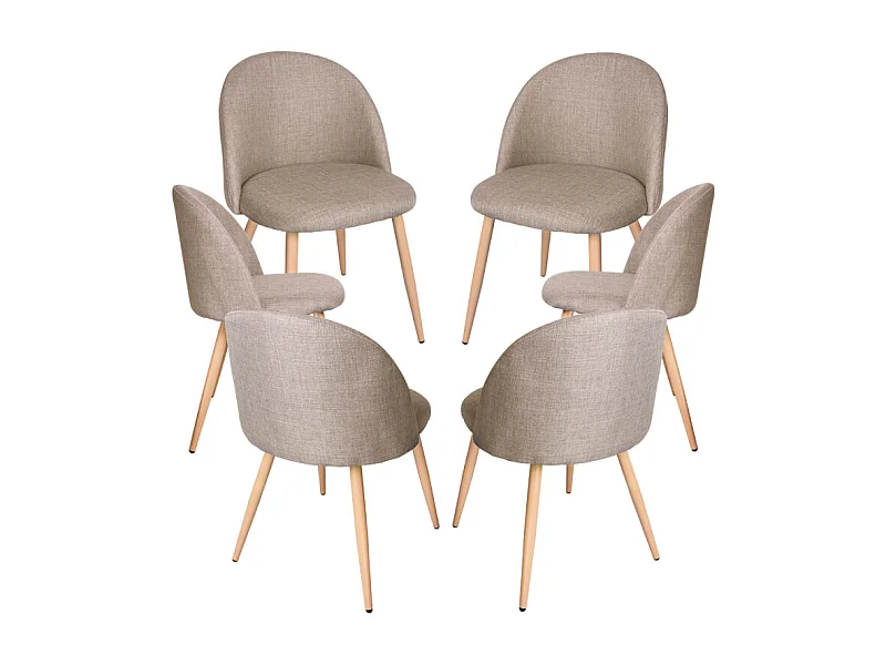 Packs Sillas Comedor - Pack 6 Sillas Vint Tela - Beige
