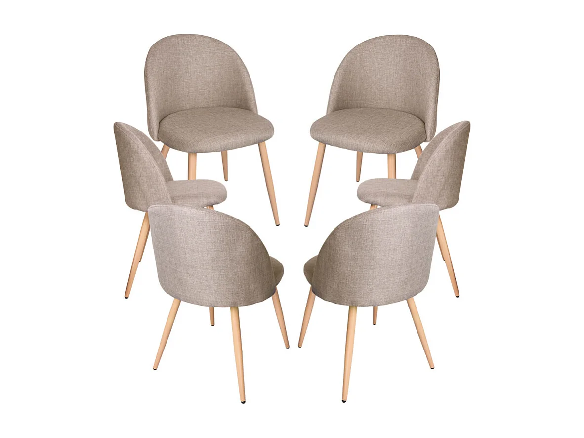Packs Sillas Comedor - Pack 6 Sillas Vint Tela - Beige