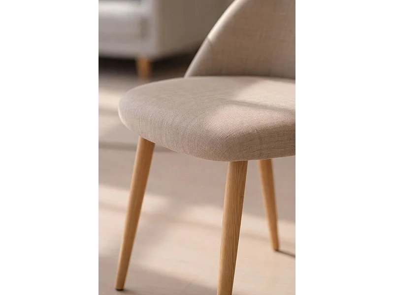 Sillas Comedor - Silla Vint Tela - Beige