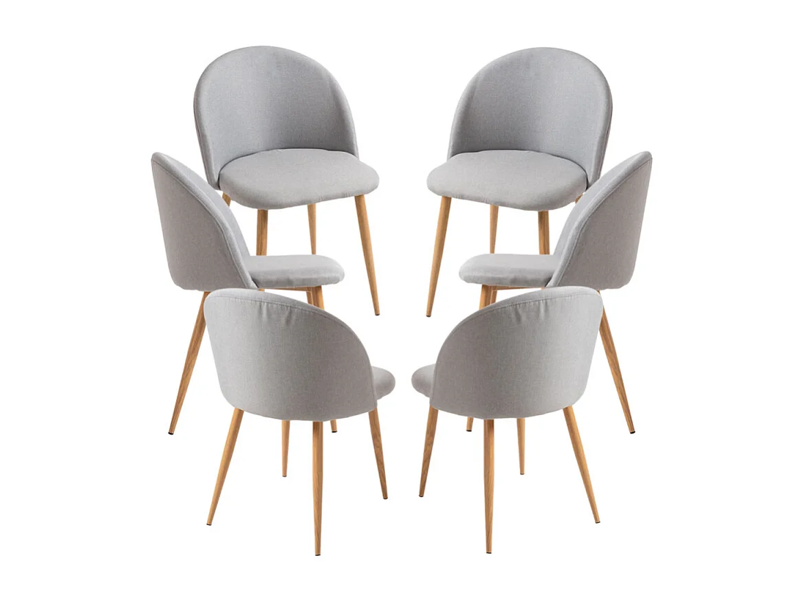 Packs Sillas Comedor - Pack 6 Sillas Vint Tela - Gris claro