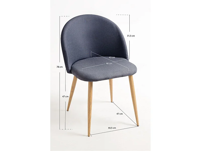 Packs Sillas Comedor - Pack 6 Sillas Vint Tela - Gris claro