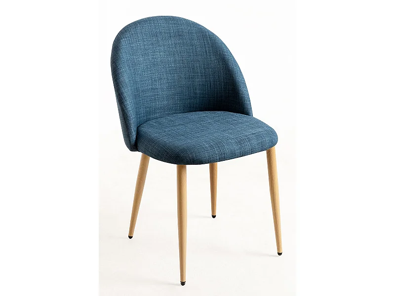 Sillas Comedor - Silla Vint Tela - Azul marino