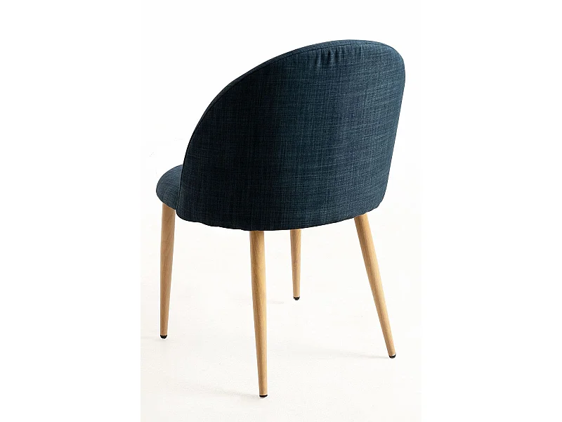 Sillas Comedor - Silla Vint Tela - Azul marino