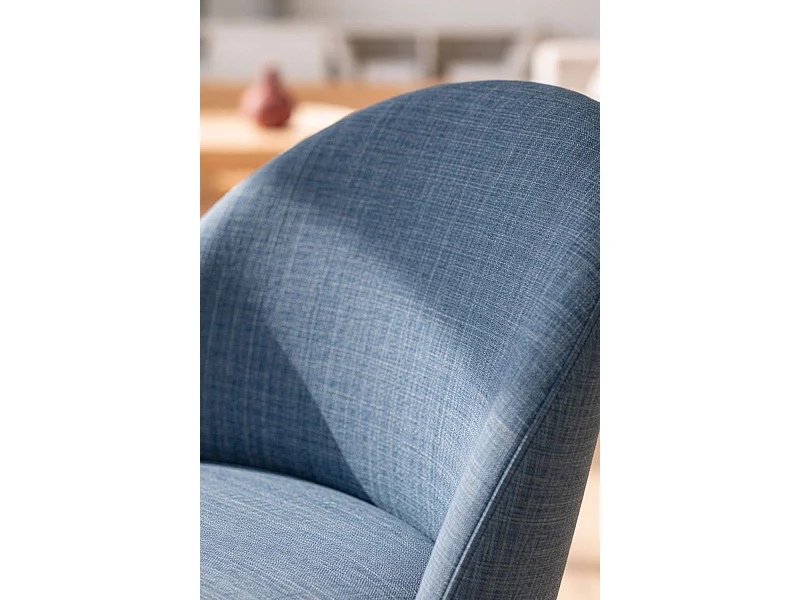 Sillas Comedor - Silla Vint Tela - Azul marino