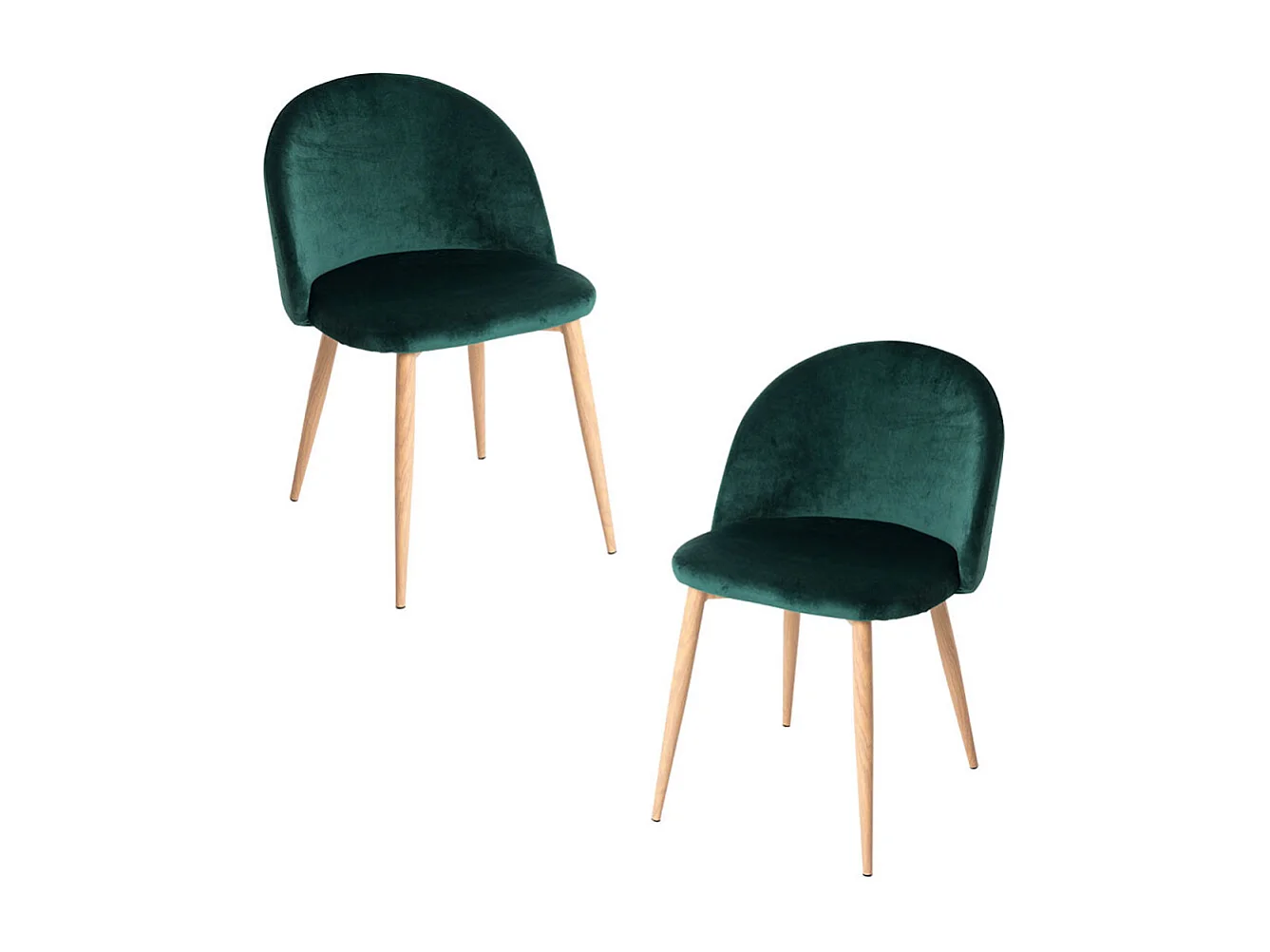 Packs Sillas Comedor - Pack 2 Sillas Vint Terciopelo - Verde