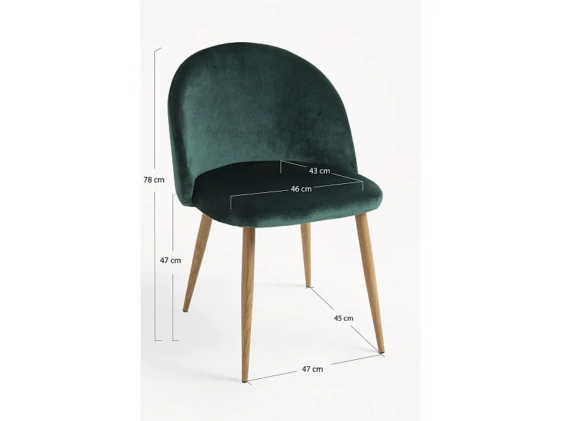 Packs Sillas Comedor - Pack 2 Sillas Vint Terciopelo - Verde