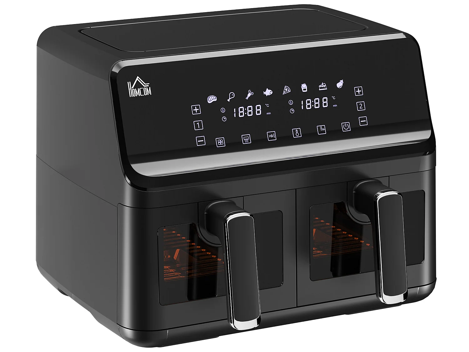 Freidora sin aceite negro 38.5x38x30.5 cm HOMCOM