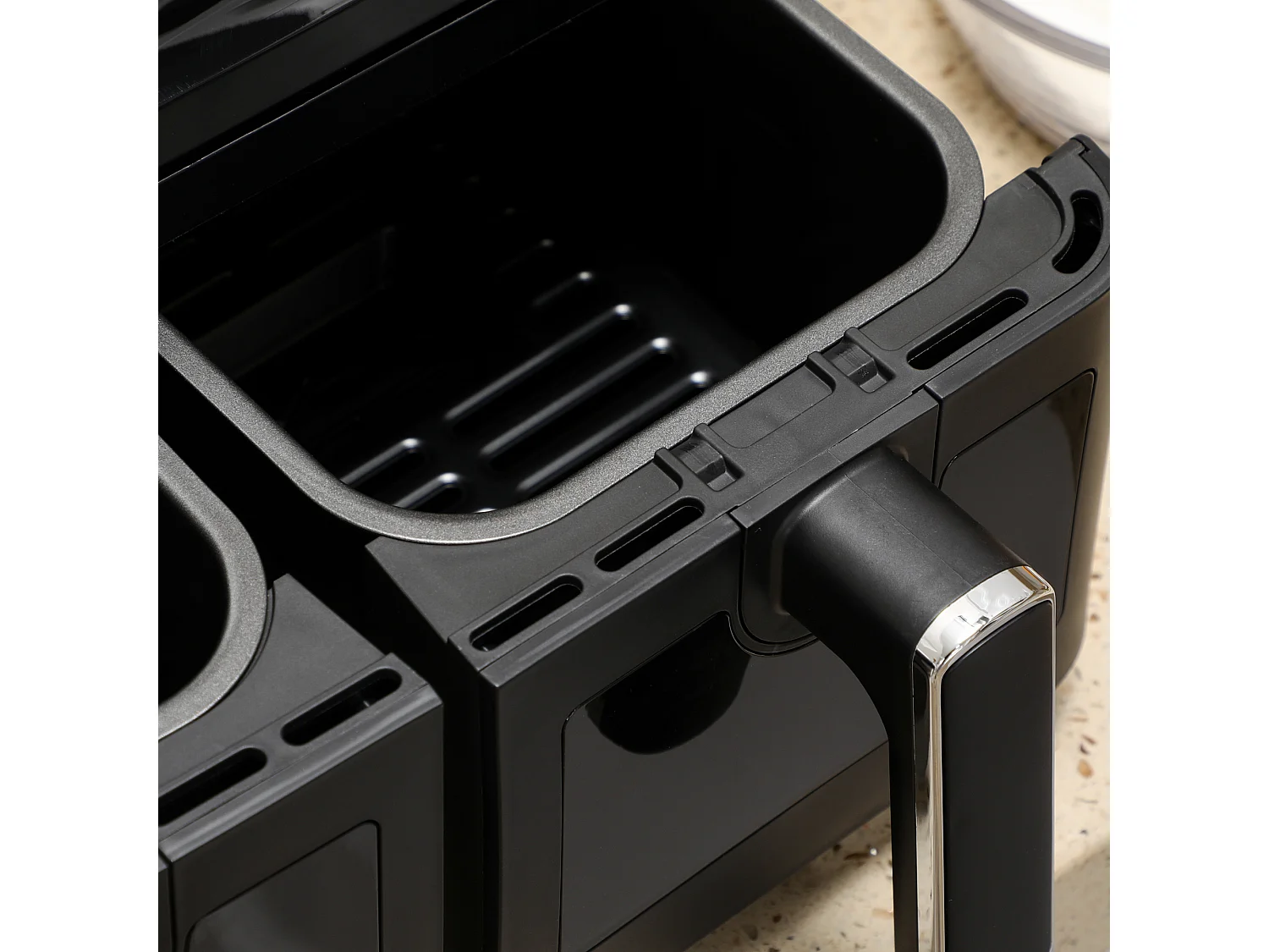 Freidora sin aceite negro 38.5x38x30.5 cm HOMCOM